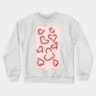 Cute Hearts Red Crewneck Sweatshirt